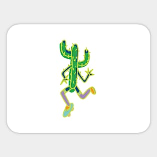 skating cactus Sticker